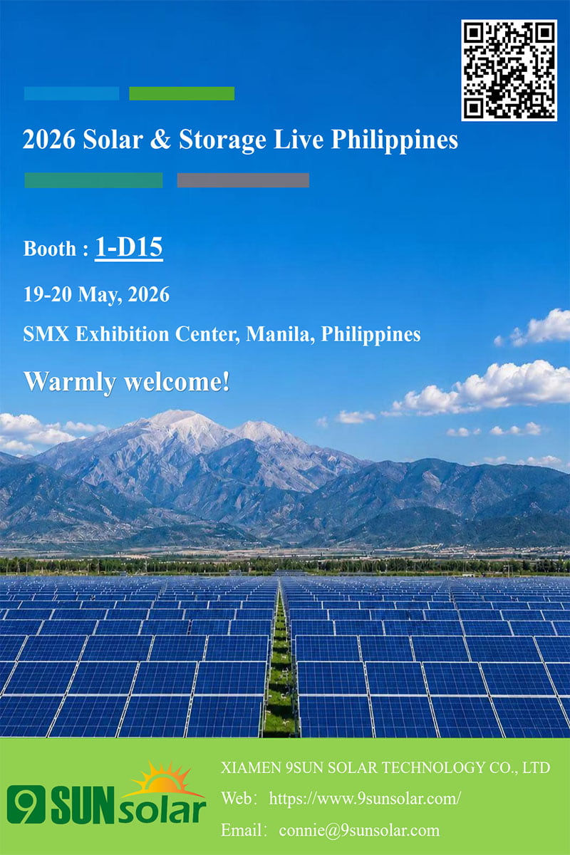 Solar & Storage Live Philippines 2026のブース1-D15でXIAMEN 9Sunsolarにお越しください。